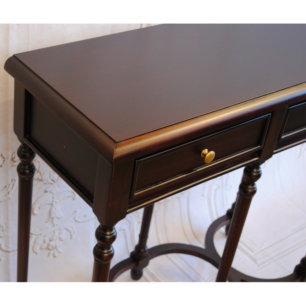 テーブル コンソールテーブル アンティーク風家具 デスクテーブル マホガニー家具 マホガニー無垢材 クラシック アンティーク風 BallyWilliam 117053