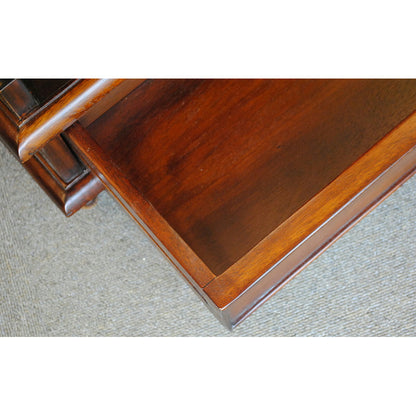 サイドテーブル マガジンラックテーブル アンティーク風家具 引き出し付きマガジンラック マホガニー家具 マホガニー無垢材 クラシック 117078