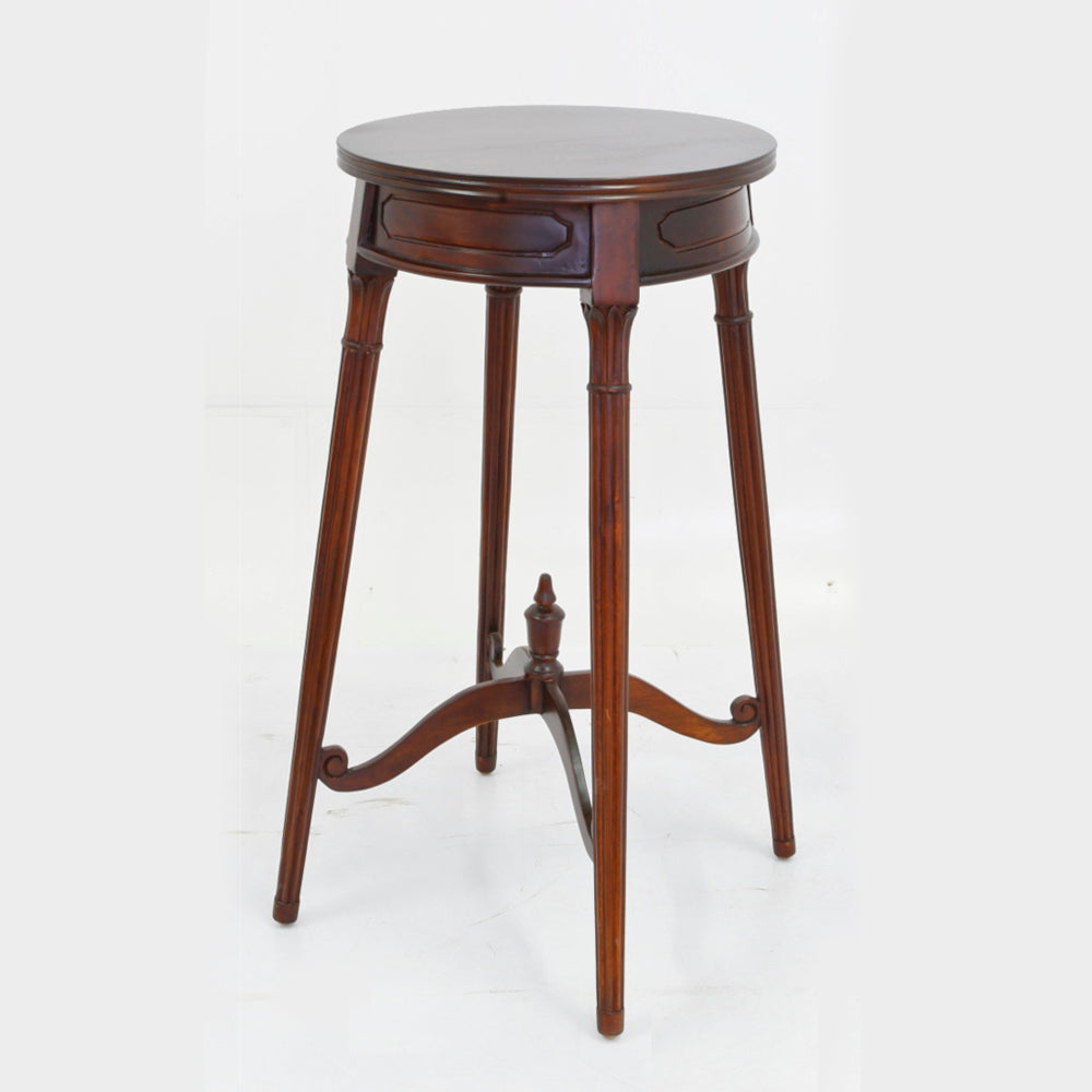 花台 ラウンドテーブル プランターテーブル おしゃれ 丸テーブル マホガニー無垢材 クラシック アンティーク風 バリーウイリアム BallyWilliam 117110