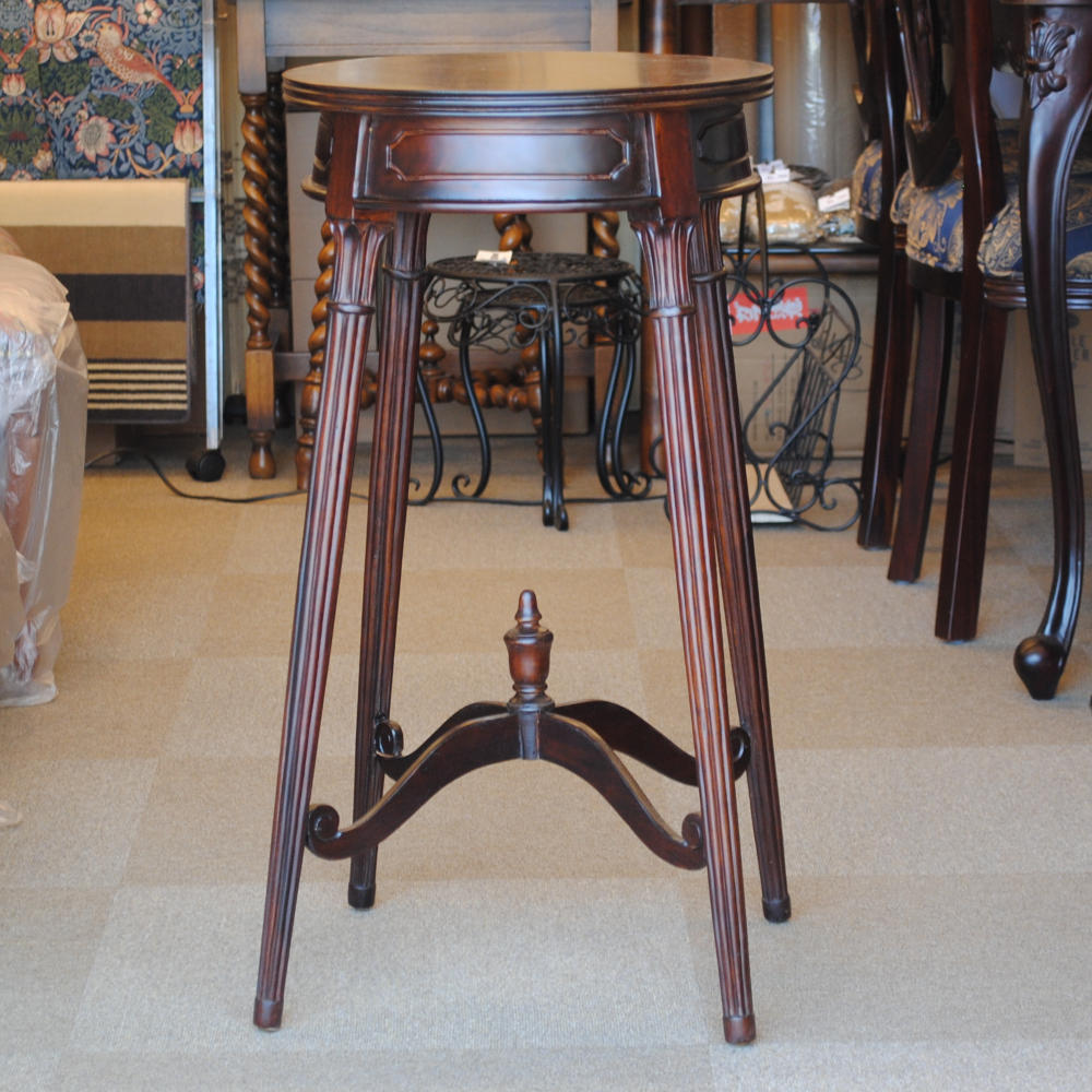 花台 ラウンドテーブル プランターテーブル おしゃれ 丸テーブル マホガニー無垢材 クラシック アンティーク風 バリーウイリアム BallyWilliam 117110