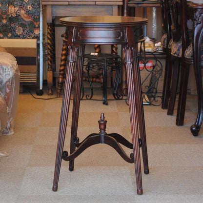 花台 ラウンドテーブル プランターテーブル おしゃれ 丸テーブル マホガニー無垢材 クラシック アンティーク風 バリーウイリアム BallyWilliam 117110