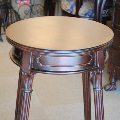 花台 ラウンドテーブル プランターテーブル おしゃれ 丸テーブル マホガニー無垢材 クラシック アンティーク風 バリーウイリアム BallyWilliam 117110