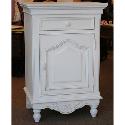 ベッドサイドキャビネット チェスト 電話台 キャビネット フレンチシャビー カントリーコーナー 1ドアチェスト 白家具 カントリーコナー CountryCorner