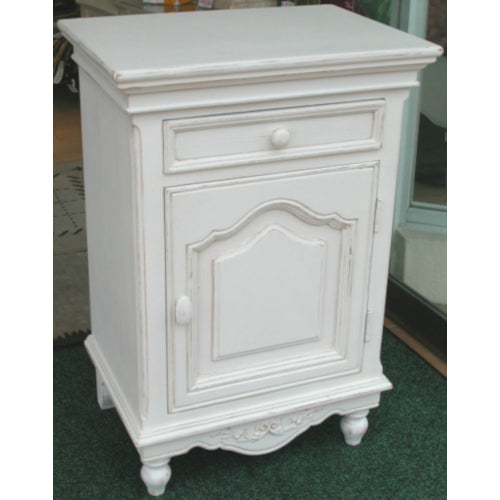 ベッドサイドキャビネット チェスト 電話台 キャビネット フレンチシャビー カントリーコーナー 1ドアチェスト 白家具 カントリーコナー CountryCorner