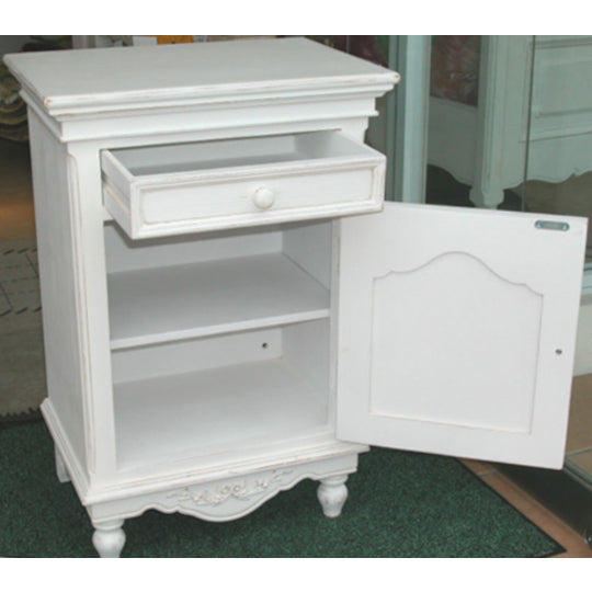 ベッドサイドキャビネット チェスト 電話台 キャビネット フレンチシャビー カントリーコーナー 1ドアチェスト 白家具 カントリーコナー CountryCorner