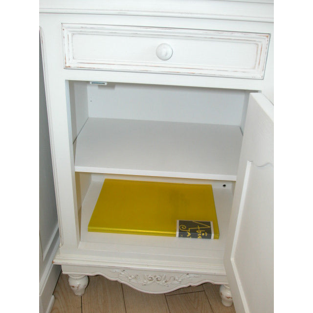 ベッドサイドキャビネット チェスト 電話台 キャビネット フレンチシャビー カントリーコーナー 1ドアチェスト 白家具 カントリーコナー CountryCorner