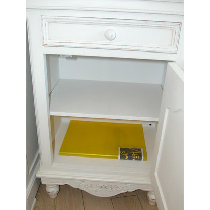 ベッドサイドキャビネット チェスト 電話台 キャビネット フレンチシャビー カントリーコーナー 1ドアチェスト 白家具 カントリーコナー CountryCorner