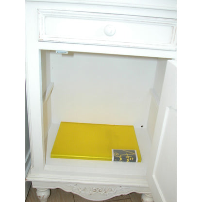 ベッドサイドキャビネット チェスト 電話台 キャビネット フレンチシャビー カントリーコーナー 1ドアチェスト 白家具 カントリーコナー CountryCorner