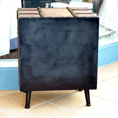 チェスト 3段チェスト トランク型チェスト インダストリアルインテリア家具 アンティーク風家具 アンティーク調 収納家具 125002