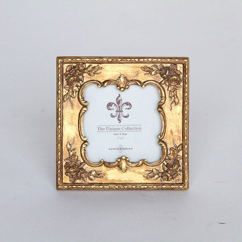 フォトフレーム スクエア アンティーク風 写真額 写真立て おしゃれ クラシック 金 ゴールドフォトフレーム アンティーク調 1383012GD