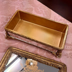 ボックス BOX ミラーボックス 宝箱 小物入れ スモールボックス 雑貨 アクセサリーボックス アンティーク風ボックス 収納箱 インテリア雑貨 ゴールド 1383015GD