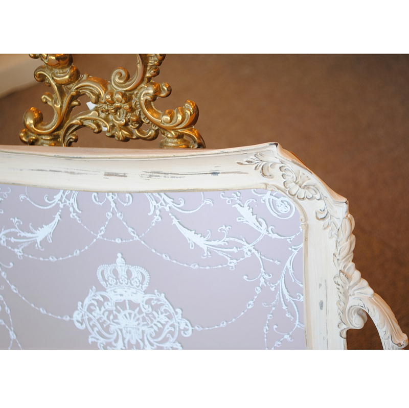 トレイ ミラートレイ オシャレ トレー フレンチホワイト ディスプレイトレイ シャビーシック クラシック お盆 レキュタングラー 雑貨 姫系 フレンチ 1383067