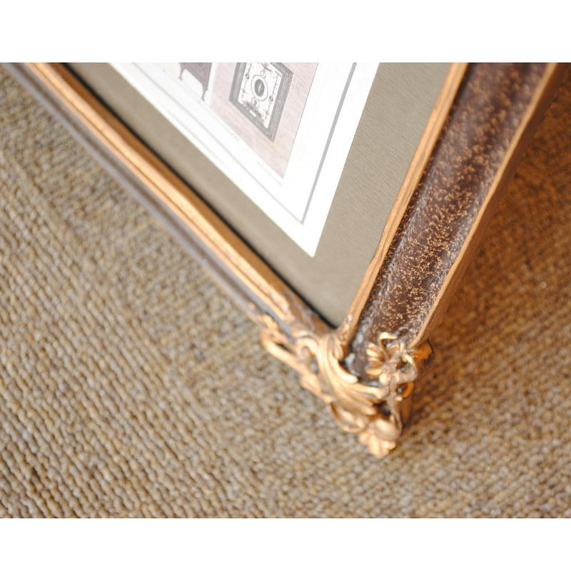 壁飾り 絵画 オシャレ 長方形 インテリア額 イタリア調 コンソール シャンデリア ウォールオブジェ 額絵 ロココ様式 アンティーク 姫系 1383217