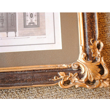 壁飾り 絵画 オシャレ 長方形 インテリア額 イタリア調 コンソール シャンデリア ウォールオブジェ 額絵 ロココ様式 アンティーク 姫系 1383217