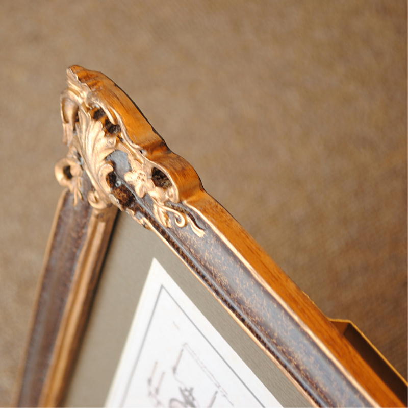 壁飾り 絵画 オシャレ 長方形 インテリア額 イタリア調 コンソール シャンデリア ウォールオブジェ 額絵 ロココ様式 アンティーク 姫系 1383217