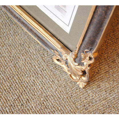 壁飾り 絵画 オシャレ 長方形 インテリア額 イタリア調 コンソール ウォールミラー ウォールオブジェ 額絵 ロココ様式 アンティーク 姫系 1383218