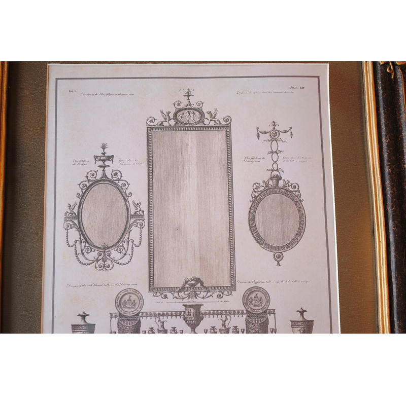 壁飾り 絵画 オシャレ 長方形 インテリア額 イタリア調 コンソール ウォールミラー ウォールオブジェ 額絵 ロココ様式 アンティーク 姫系 1383218