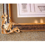 壁飾り 絵画 オシャレ 長方形 インテリア額 イタリア調 コンソール ウォールミラー ウォールオブジェ 額絵 ロココ様式 アンティーク 姫系 1383218