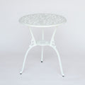 ガーデンテーブル ガーディニングテーブル テーブル アンティーク風ガーデンテーブルセット ラウンドテーブル 白いテーブル アルミニウム製テーブル 145001