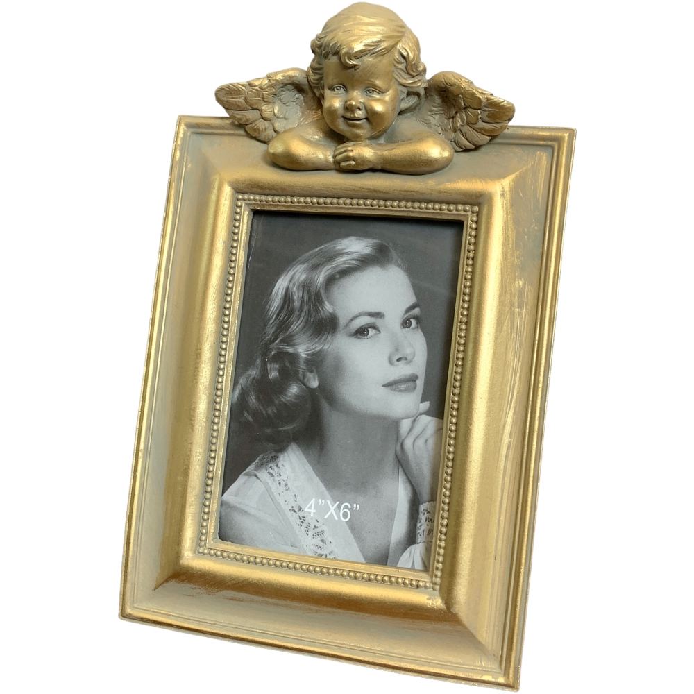 フォトフレーム 写真立て 天使写真立て エンジェルフォトフレーム ゴールド エンジェル 天使 写真立て クラシック調インテリア 雑貨 フォトスタンド 15047PF-GD