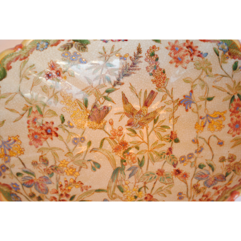 コンポート 陶磁器 真鍮 小物入れ 雑貨 花器 フラワーベース アンティーク調 シノワズリー インテリア雑貨 1564001