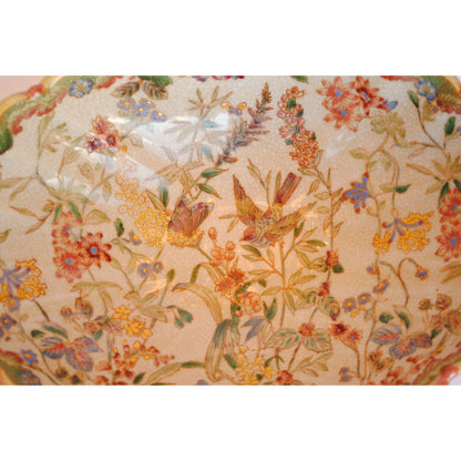 コンポート 陶磁器 真鍮 小物入れ 雑貨 花器 フラワーベース アンティーク調 シノワズリー インテリア雑貨 1564001