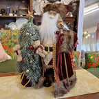 サンタクロース 北欧 クリスマスグッズ オーナメント ノエル 人形 ドール クリスマスサンタ ボルドー 高さ53cm 置物 15804SA