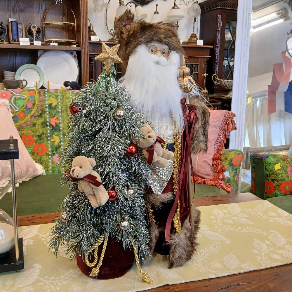サンタクロース 北欧 クリスマスグッズ オーナメント ノエル 人形 ドール クリスマスサンタ ボルドー 高さ53cm 置物 15804SA