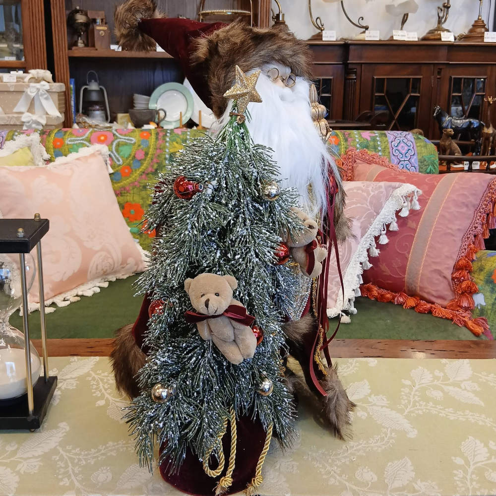 サンタクロース 北欧 クリスマスグッズ オーナメント ノエル 人形 ドール クリスマスサンタ ボルドー 高さ53cm 置物 15804SA