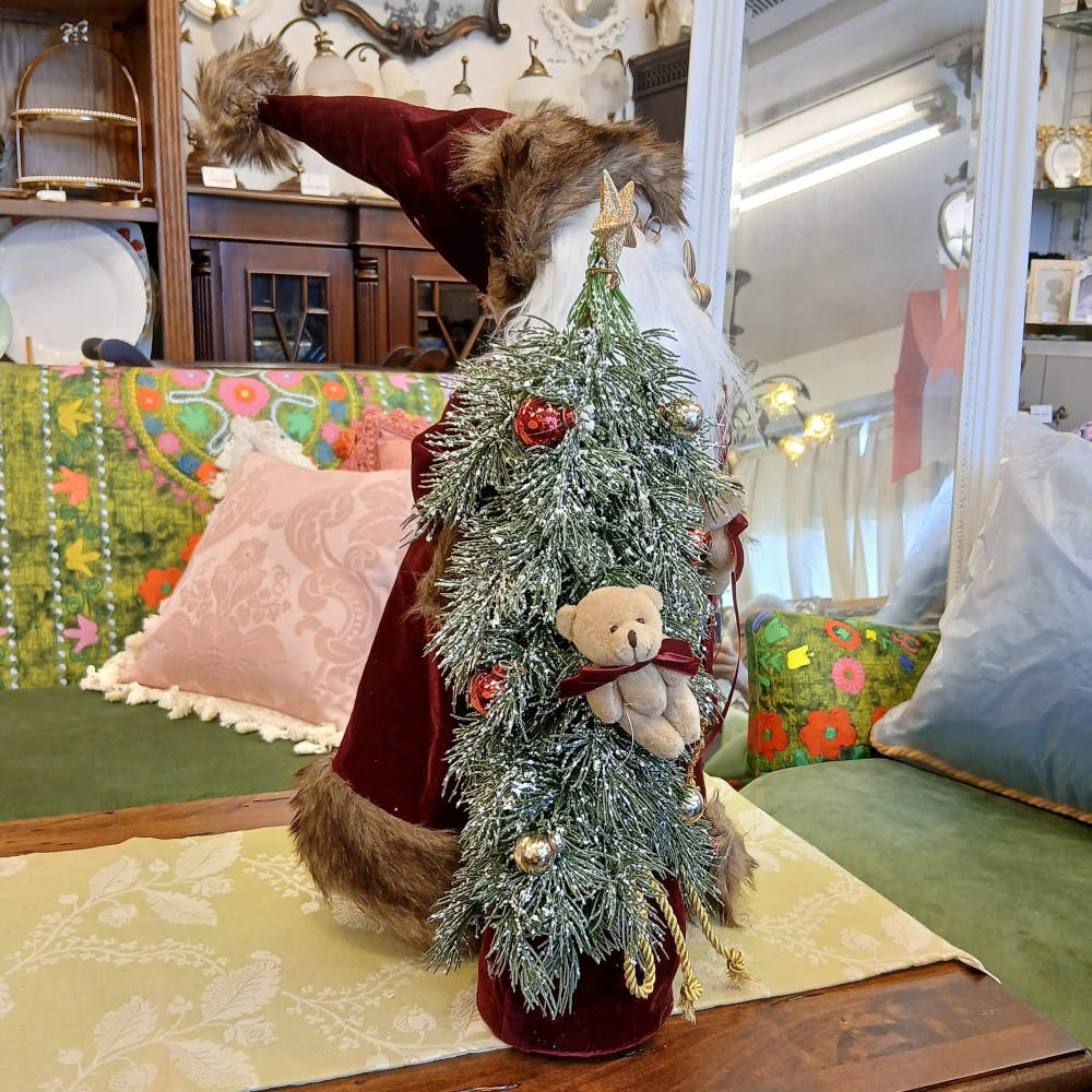サンタクロース 北欧 クリスマスグッズ オーナメント ノエル 人形 ドール クリスマスサンタ ボルドー 高さ53cm 置物 15804SA