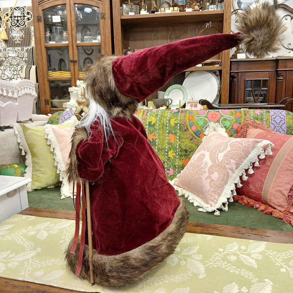 サンタクロース 北欧 クリスマスグッズ オーナメント ノエル 人形 ドール クリスマスサンタ ボルドー 高さ53cm 置物 15804SA