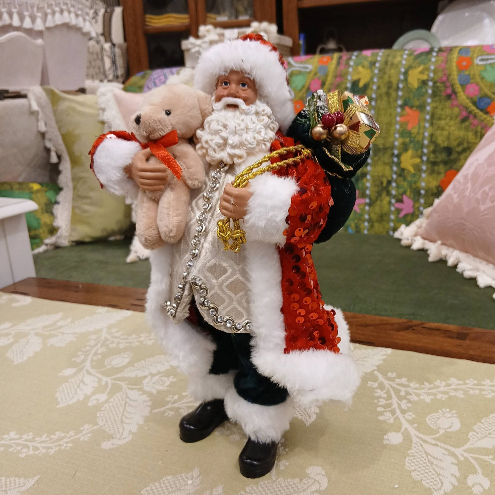 サンタクロース 北欧 クリスマスグッズ オーナメント ノエル 人形 ドール クリスマスサンタ レッド 高さ26cm 置物 15811SA
