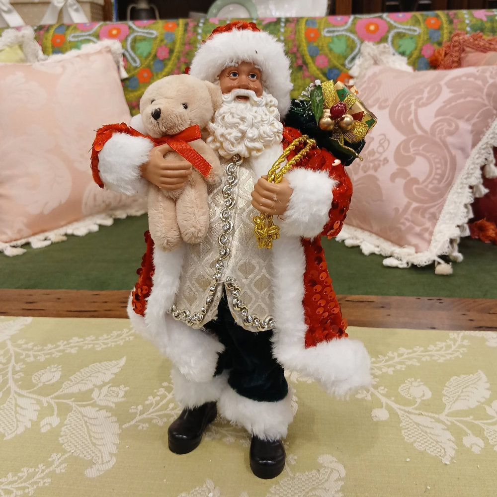 サンタクロース 北欧 クリスマスグッズ オーナメント ノエル 人形 ドール クリスマスサンタ レッド 高さ26cm 置物 15811SA