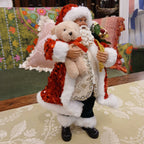 サンタクロース 北欧 クリスマスグッズ オーナメント ノエル 人形 ドール クリスマスサンタ レッド 高さ26cm 置物 15811SA