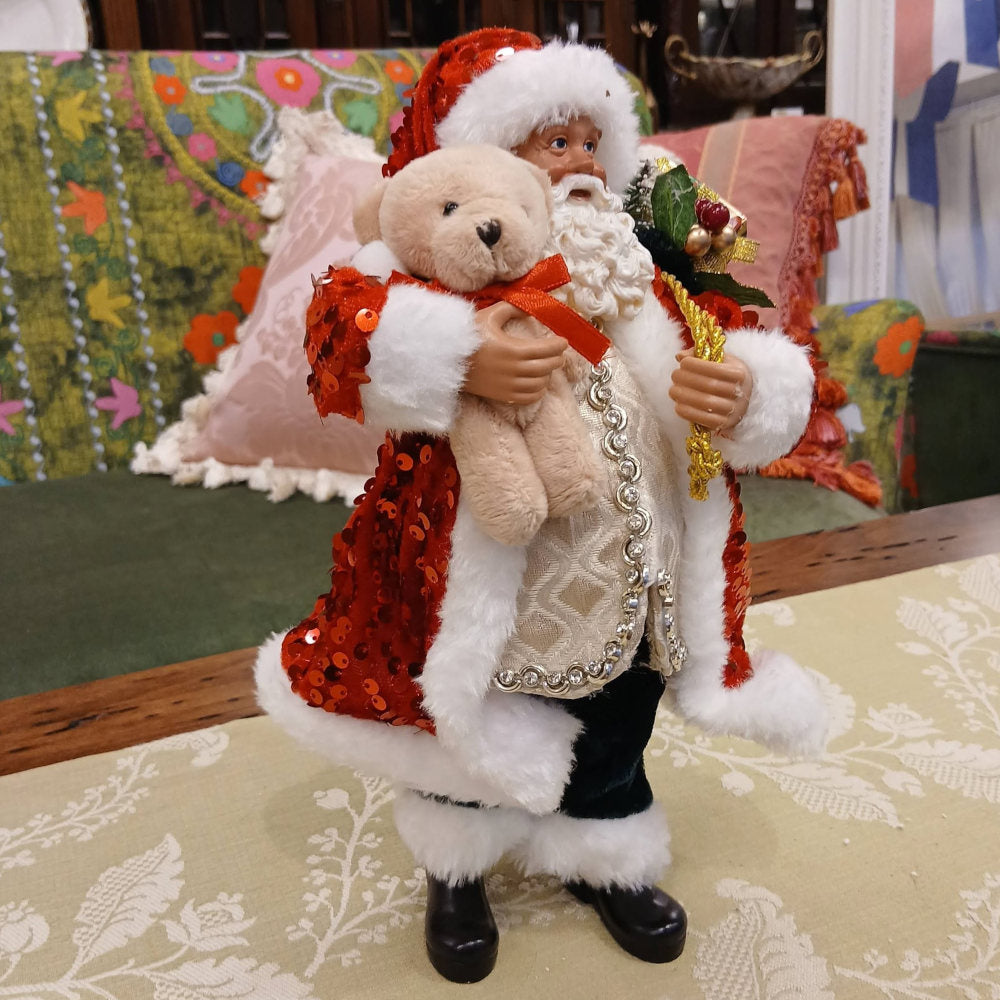 サンタクロース 北欧 クリスマスグッズ オーナメント ノエル 人形 ドール クリスマスサンタ レッド 高さ26cm 置物 15811SA