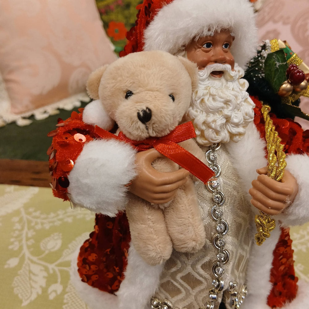 サンタクロース 北欧 クリスマスグッズ オーナメント ノエル 人形 ドール クリスマスサンタ レッド 高さ26cm 置物 15811SA