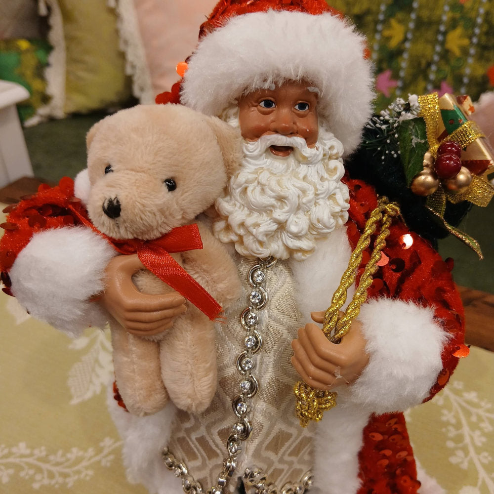 サンタクロース 北欧 クリスマスグッズ オーナメント ノエル 人形 ドール クリスマスサンタ レッド 高さ26cm 置物 15811SA
