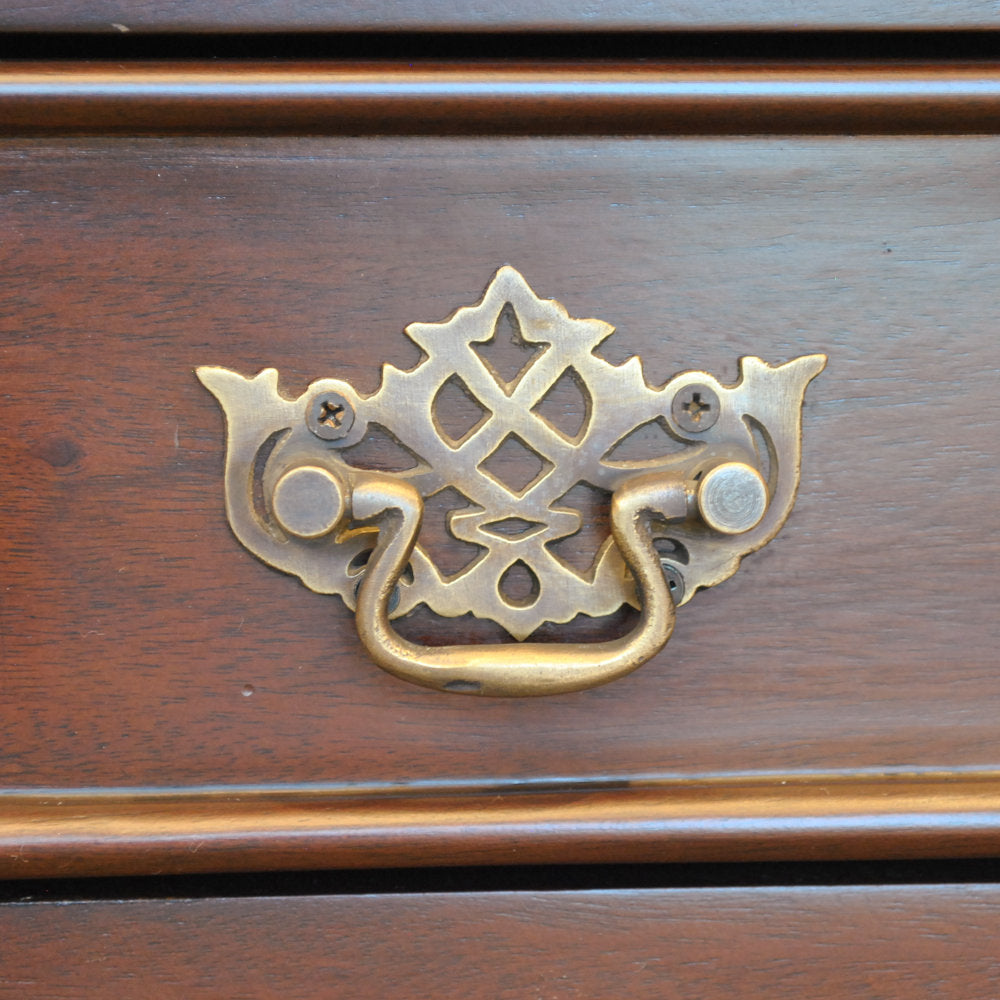 チェスト ナイトスタンドテーブル 4段チェスト ランプテーブル マホガニー家具 アンティーク風家具 アンティーク調 マホガニー無垢材 160002