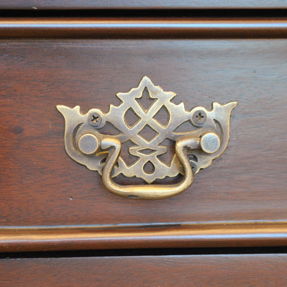 チェスト ナイトスタンドテーブル 4段チェスト ランプテーブル マホガニー家具 アンティーク風家具 アンティーク調 マホガニー無垢材 160002