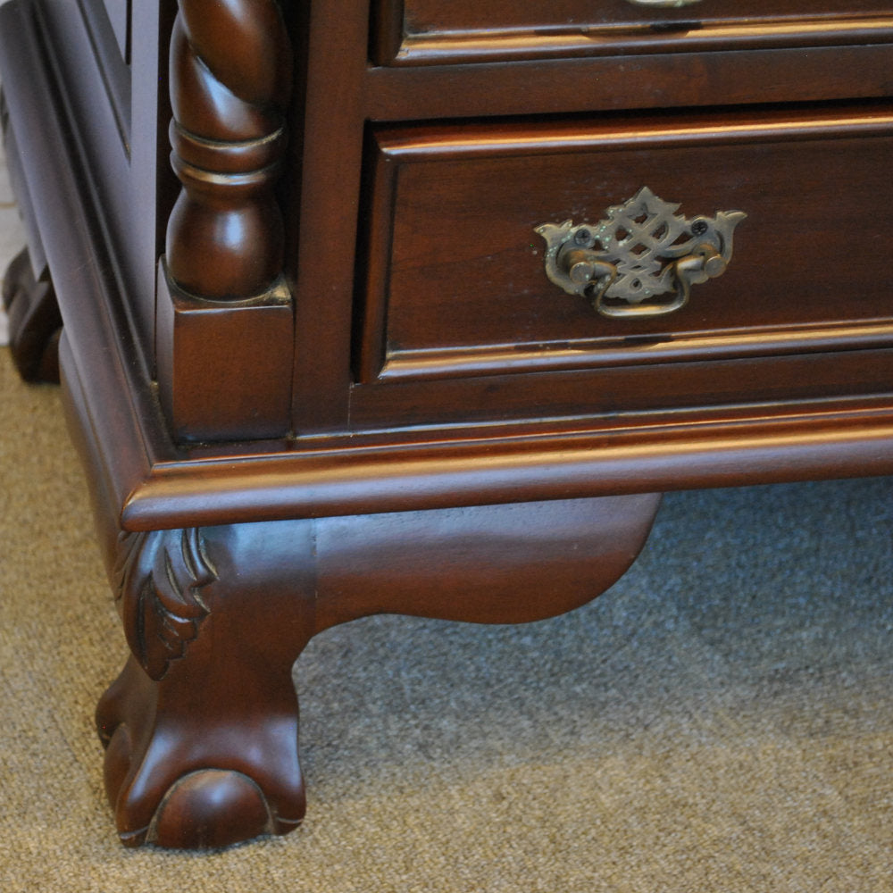 チェスト ナイトスタンドテーブル 4段チェスト ランプテーブル マホガニー家具 アンティーク風家具 アンティーク調 マホガニー無垢材 160002