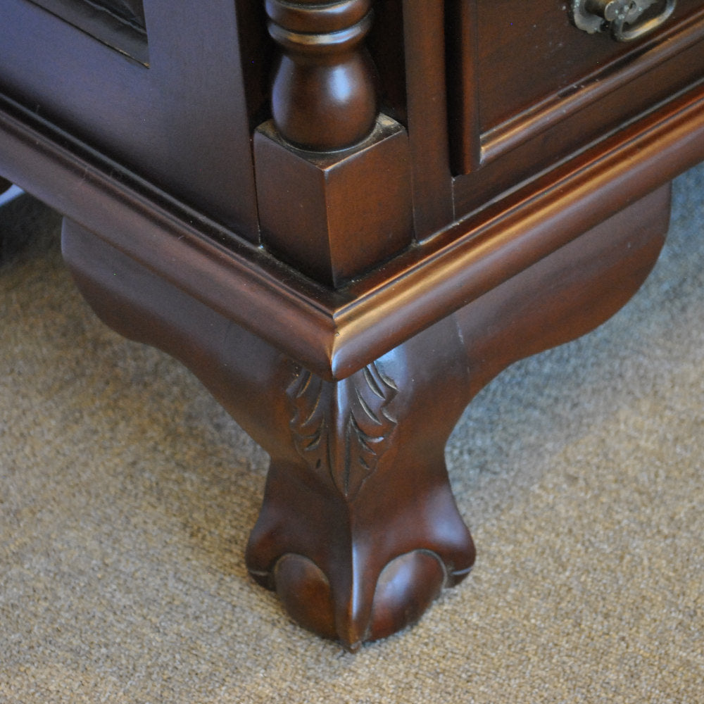 チェスト ナイトスタンドテーブル 4段チェスト ランプテーブル マホガニー家具 アンティーク風家具 アンティーク調 マホガニー無垢材 160002