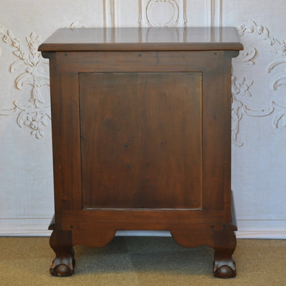 チェスト ナイトスタンドテーブル 4段チェスト ランプテーブル マホガニー家具 アンティーク風家具 アンティーク調 マホガニー無垢材 160002