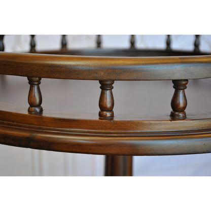 ティーテーブル テーブル サイドテーブル ランプテーブル マホガニー家具 アンティーク風家具 アンティーク調 マホガニー無垢材 バラスターテーブル 160005