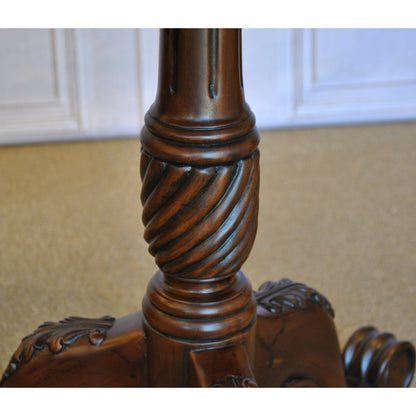 ティーテーブル テーブル サイドテーブル ランプテーブル マホガニー家具 アンティーク風家具 アンティーク調 マホガニー無垢材 バラスターテーブル 160005