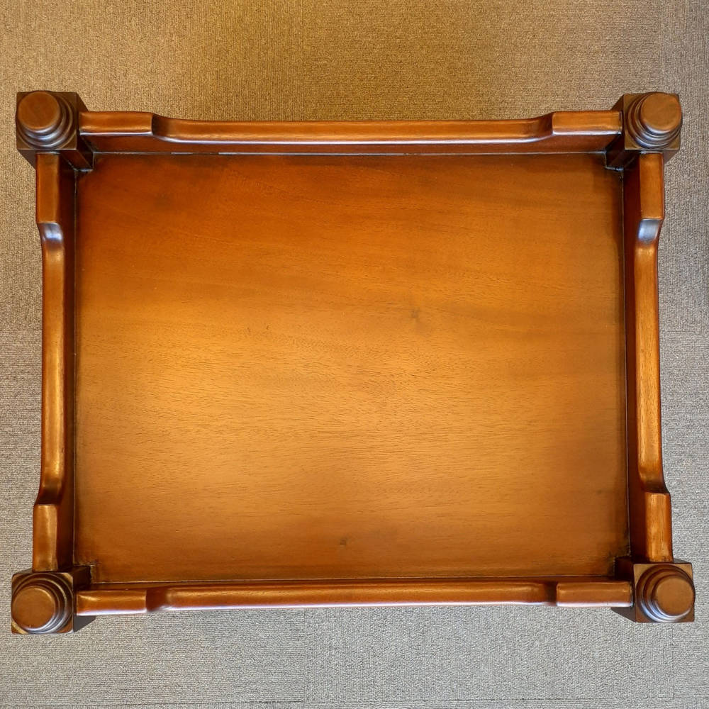 サイドテーブル スモールテーブル トレイテーブル アンティーク風家具 2ドロワーサイドテーブル マホガニー家具 マホガニー無垢材家具 160008