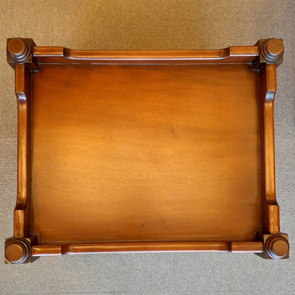 サイドテーブル スモールテーブル トレイテーブル アンティーク風家具 2ドロワーサイドテーブル マホガニー家具 マホガニー無垢材家具 160008