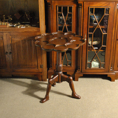 ロータステーブル ティーテーブル テーブル サイドテーブル ランプテーブル マホガニー家具 アンティーク風家具 アンティーク調 マホガニー無垢材 160014