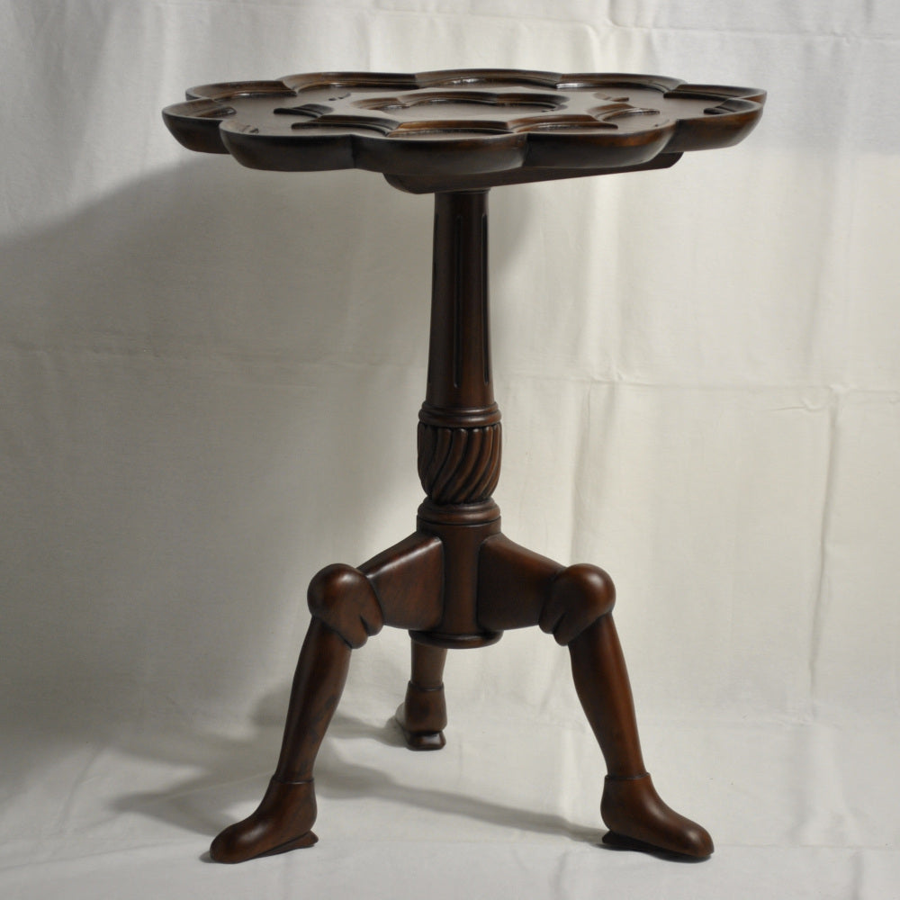 ロータステーブル ティーテーブル テーブル サイドテーブル ランプテーブル マホガニー家具 アンティーク風家具 アンティーク調 マホガニー無垢材 160014