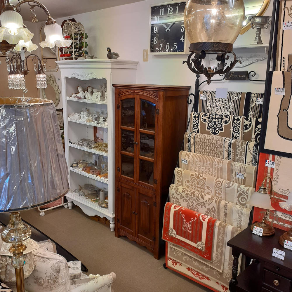 カップボード キャビネット ガラスドアキャビネット 食器棚 ブックケース 本棚 オーク材家具 オーク無垢材 アンティーク風家具 177006