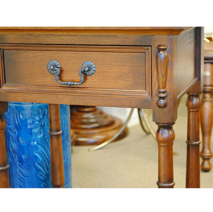 サイドテーブル おしゃれ 電話台 英国 アンティーク テーブル ベッドサイドテーブル オーク無垢 チェスト クラシック 177007